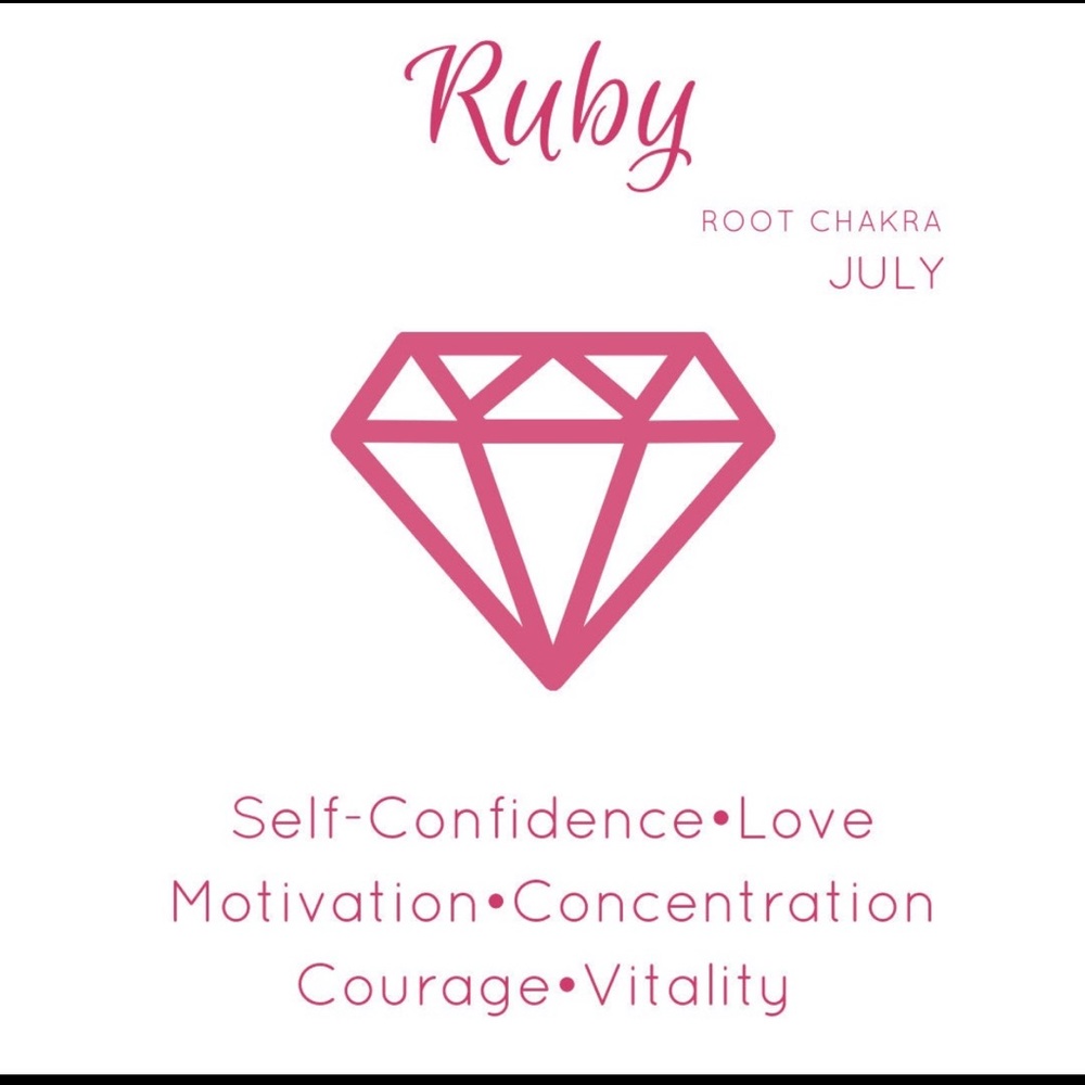 Ruby Necklace In 14k gold filled dainty gemstone - Picture 3 of 3